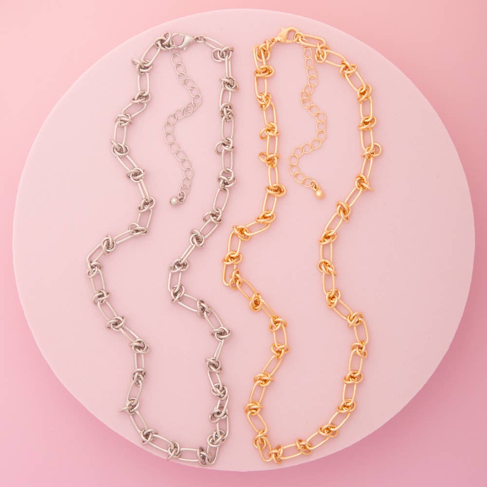 Borromean Knot Link Chain Necklace