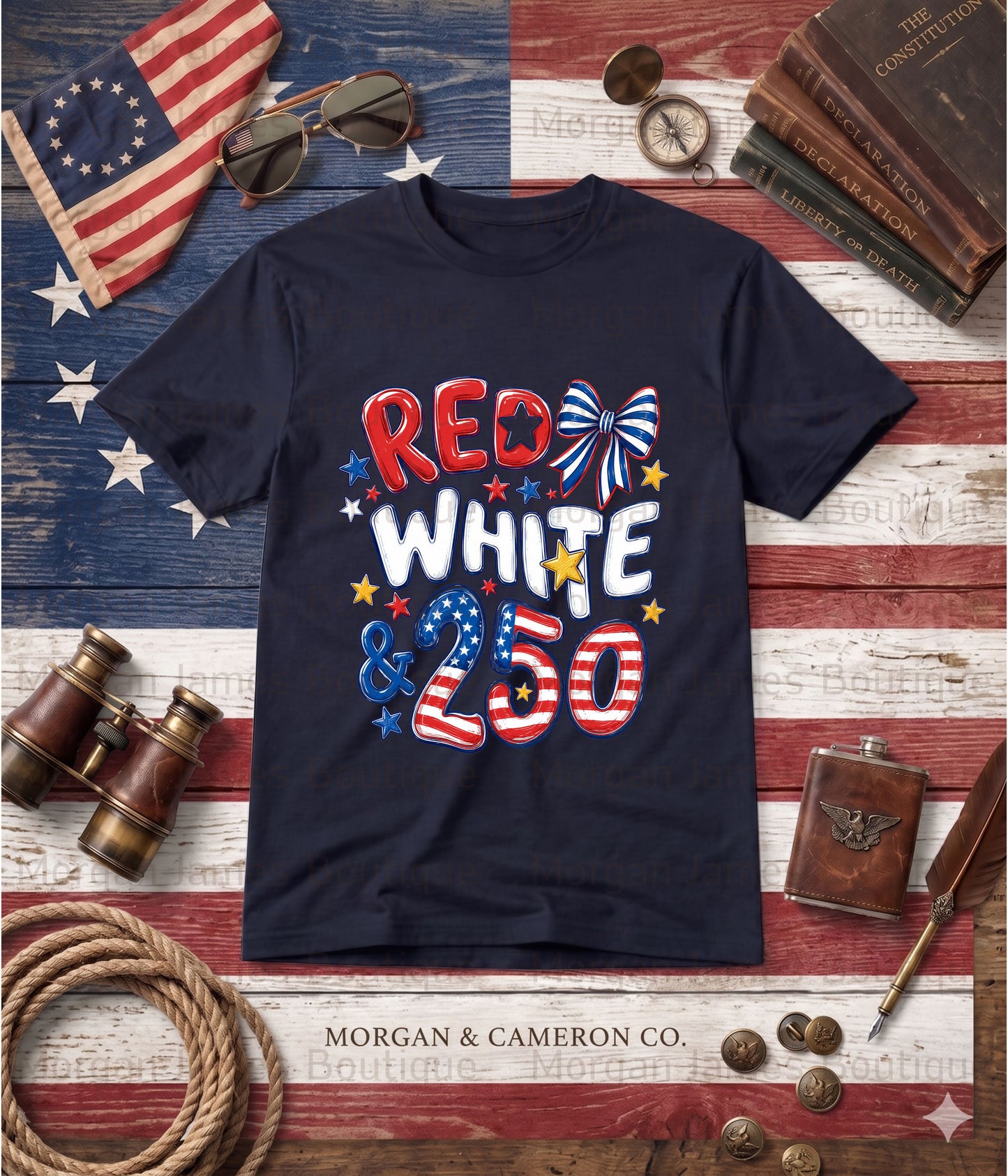 Red, White & 250 Graphic Tee