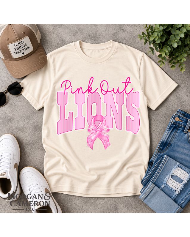 🎀 Pink Out Lions Tee