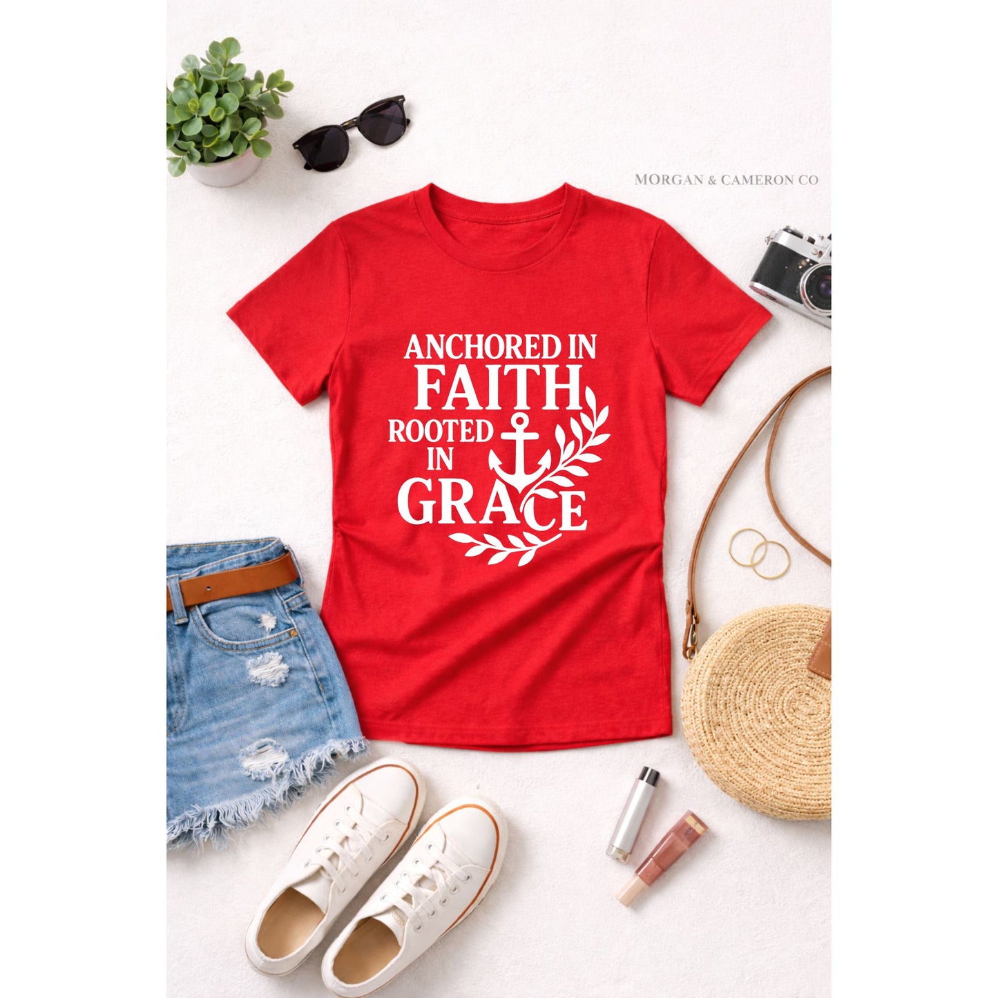 Anchored in Faith, Rooted in Grace Tee