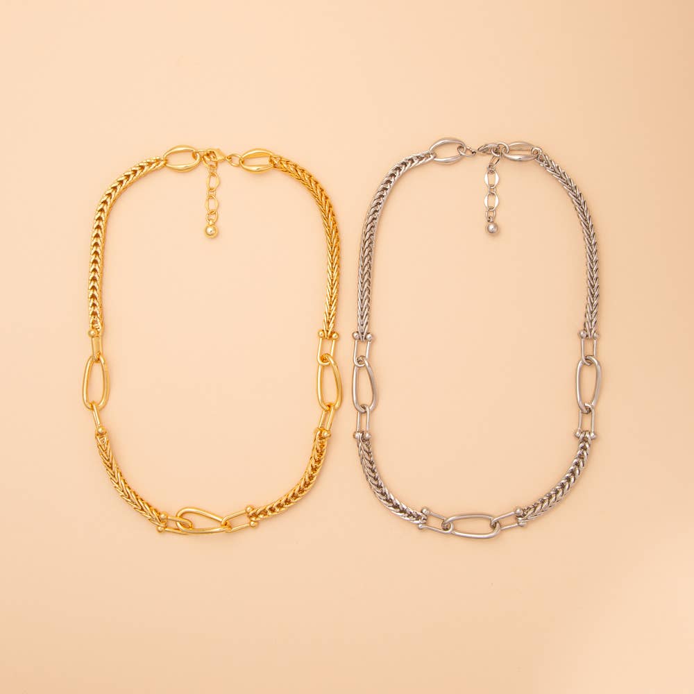 Oval Link Rope-Style Chain Necklace