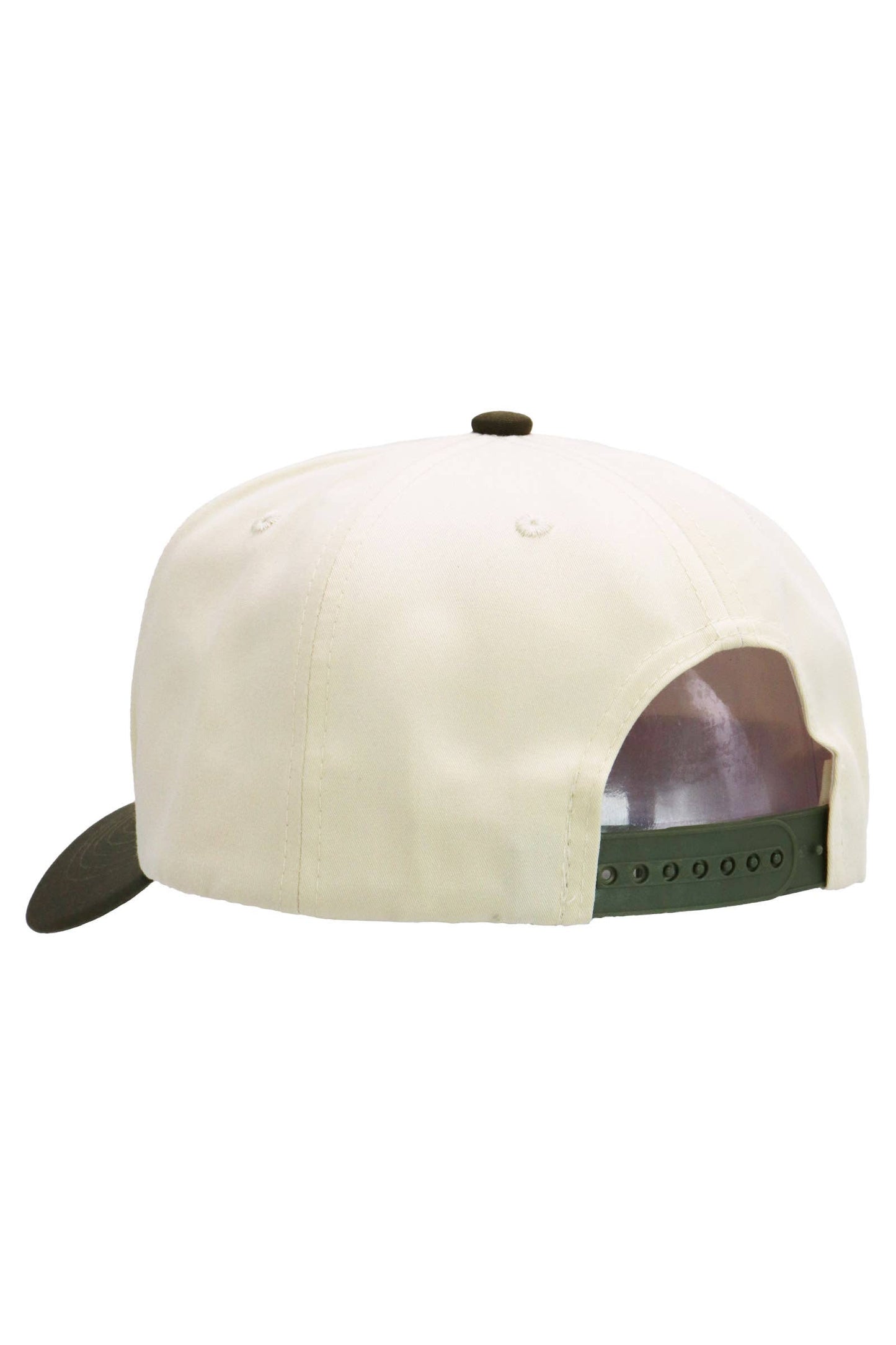 Two Tone Beige Upper Five Panel Baseball Cap