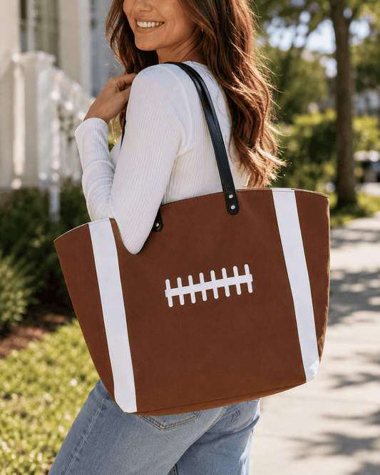 Football Canvas Tote Bag