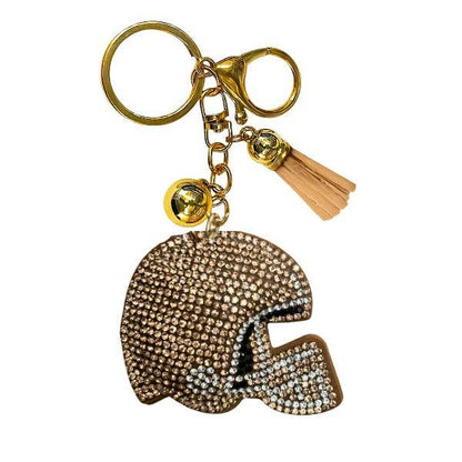 Helmet Crystal Bling Keychains