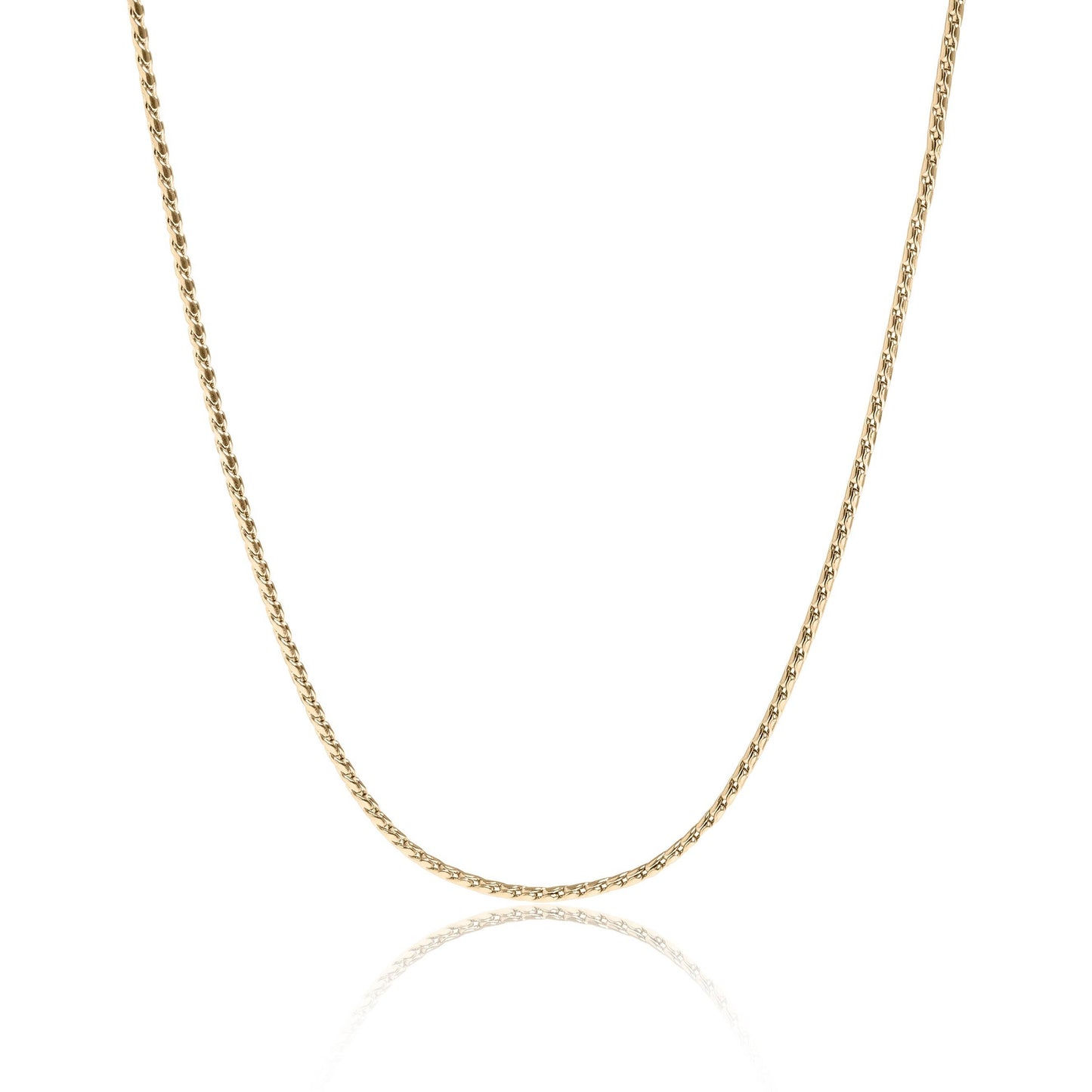 Stainless Steel Twisted Round Link Chain Necklace