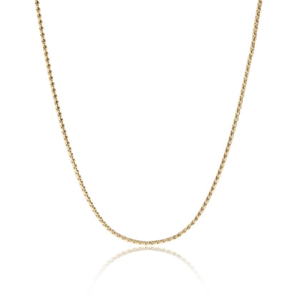 Stainless Steel Twisted Round Link Chain Necklace