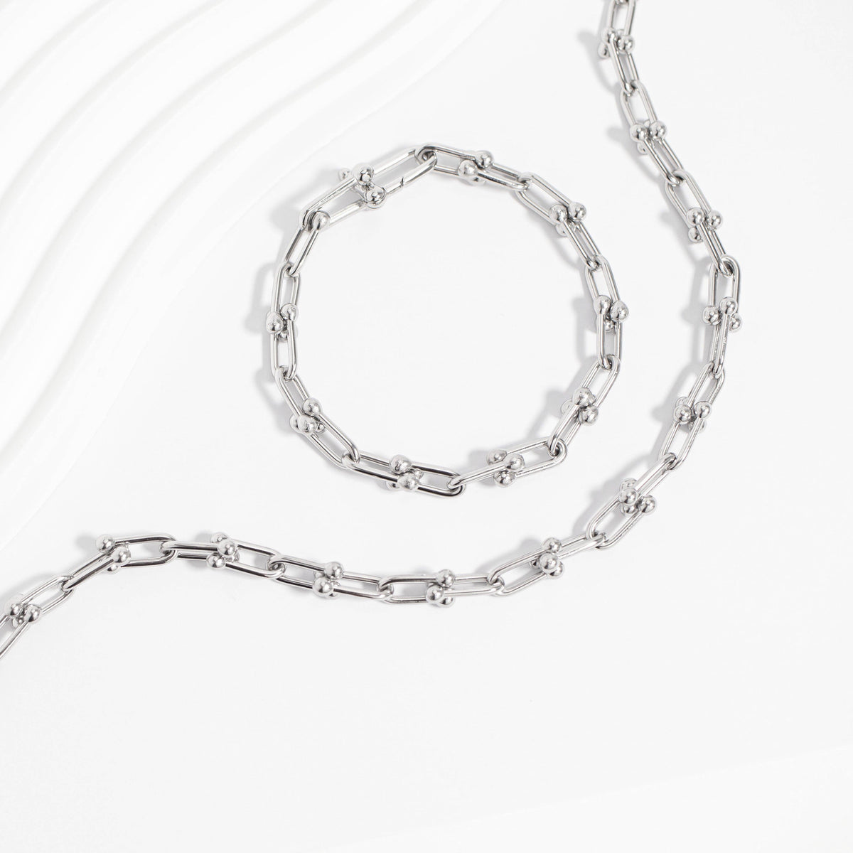 18K Gold PVD Stainless Steel Hardware Chain Bracelet
