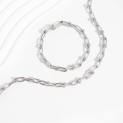 18K Gold PVD Stainless Steel Hardware Chain Bracelet