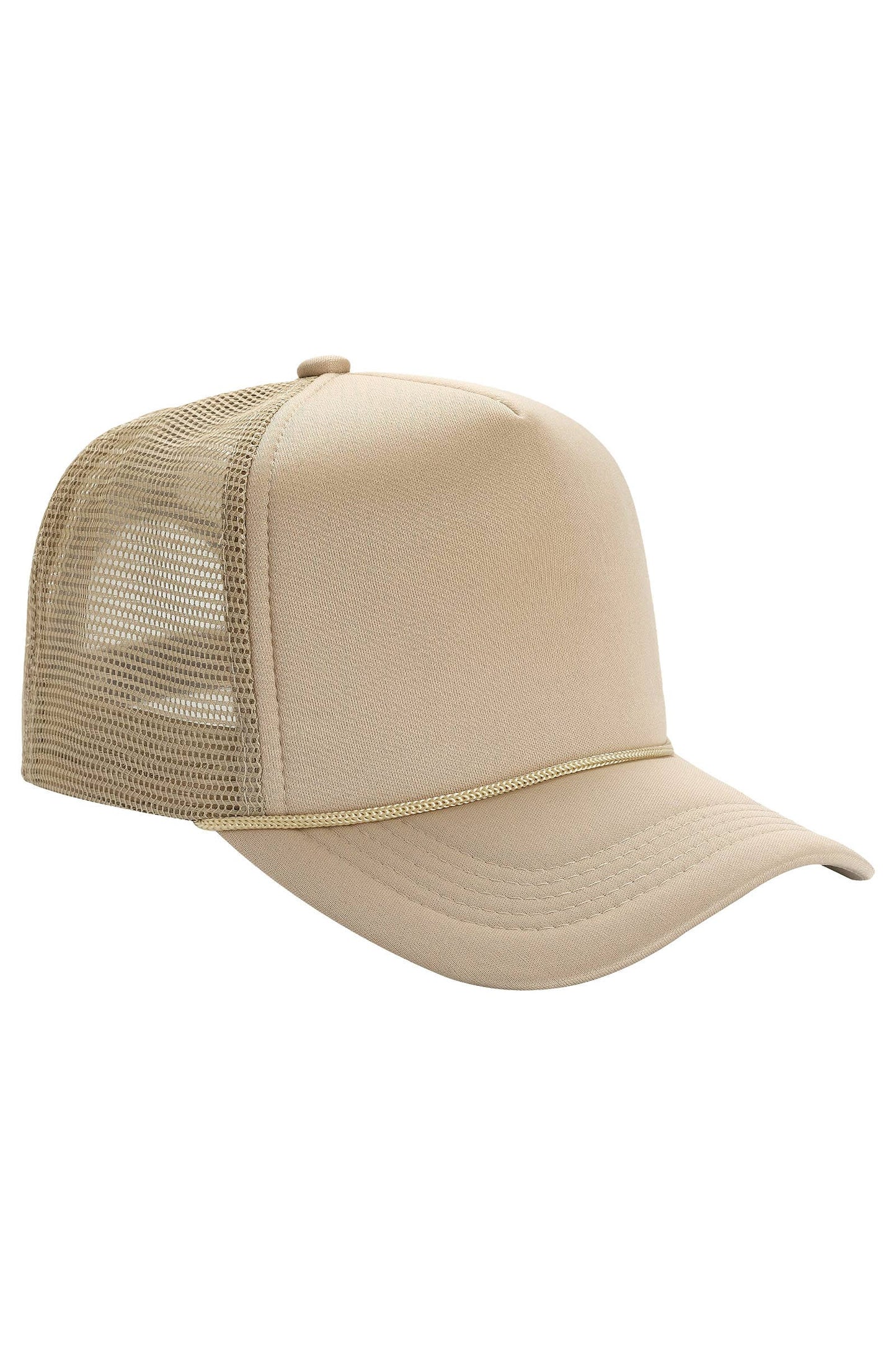 Solid Five Panel Foam Trucker Hat Blank