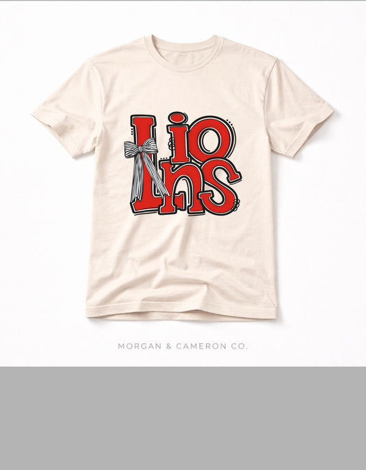 Lions Stacked Retro Graphic Tee
