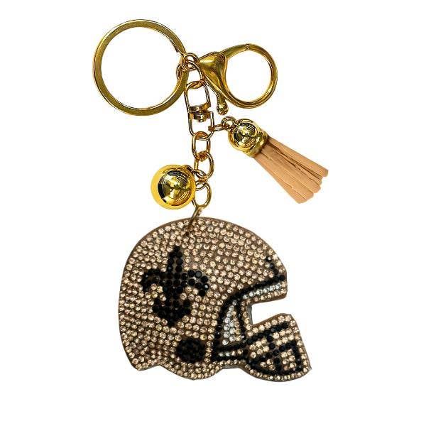 Helmet Crystal Bling Keychains
