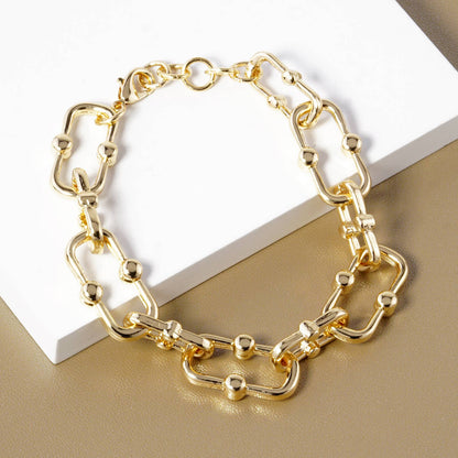 Gold Plated Link Chain Bracelet