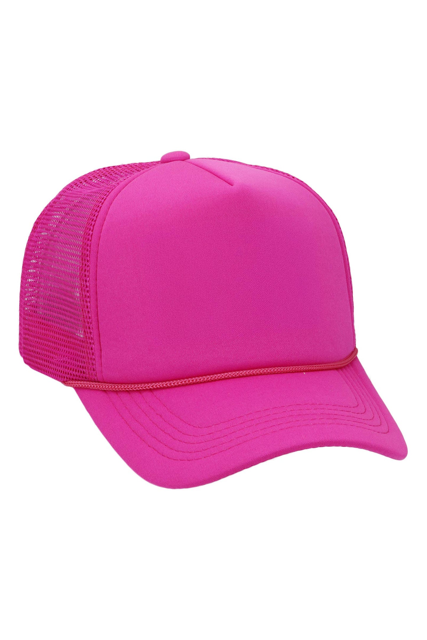 Solid Five Panel Foam Trucker Hat Blank