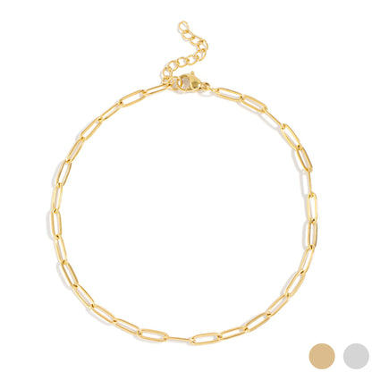 Paperclip Chain Anklet