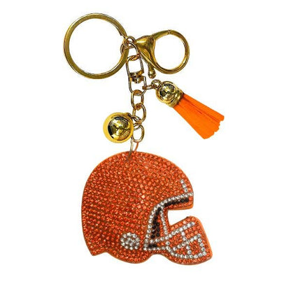 Helmet Crystal Bling Keychains