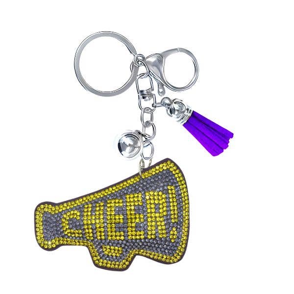 Cheer Crystal Bling Keychains
