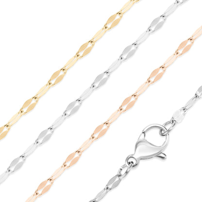 Stainless Steel Lip Chain Necklace