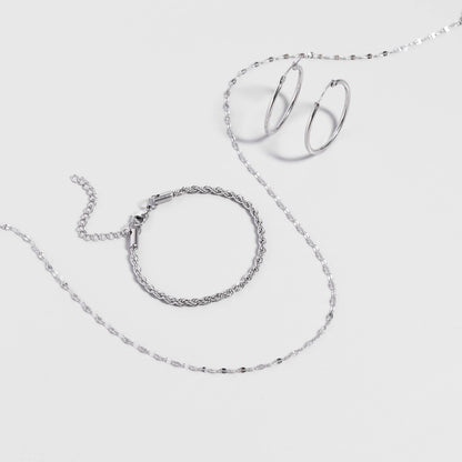 Stainless Steel Lip Chain Necklace