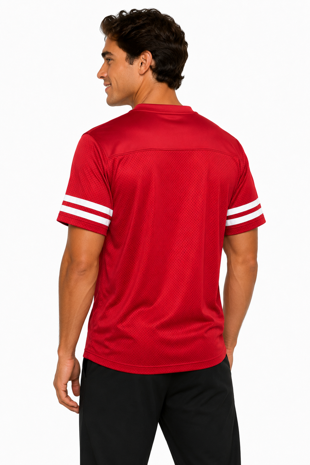 Wholesale Athletic Mesh Jersey T-Shirt | Blank V-Neck Footba