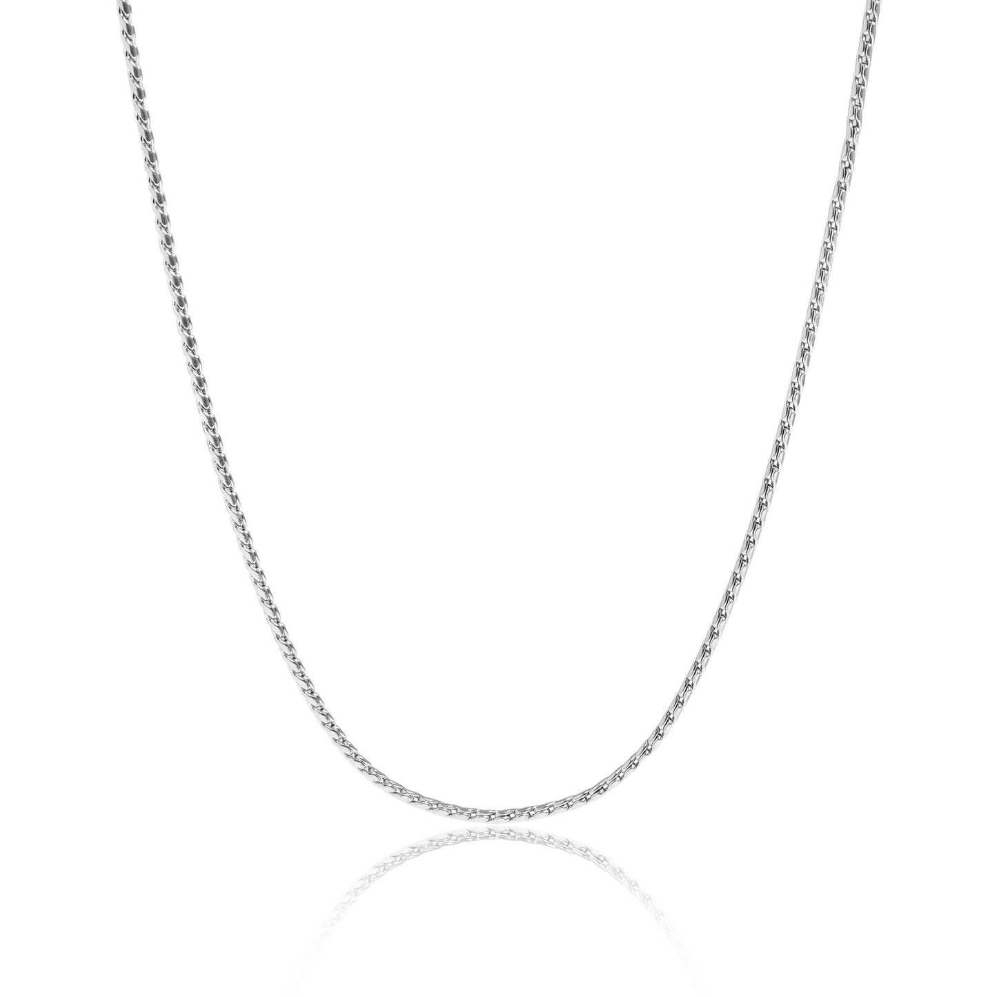 Stainless Steel Twisted Round Link Chain Necklace