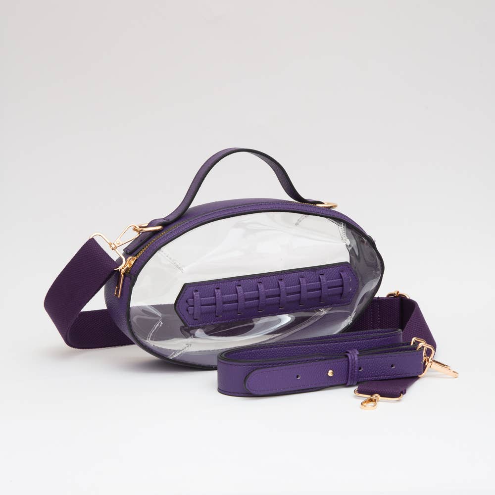 Game Day Football Style Clear Bag