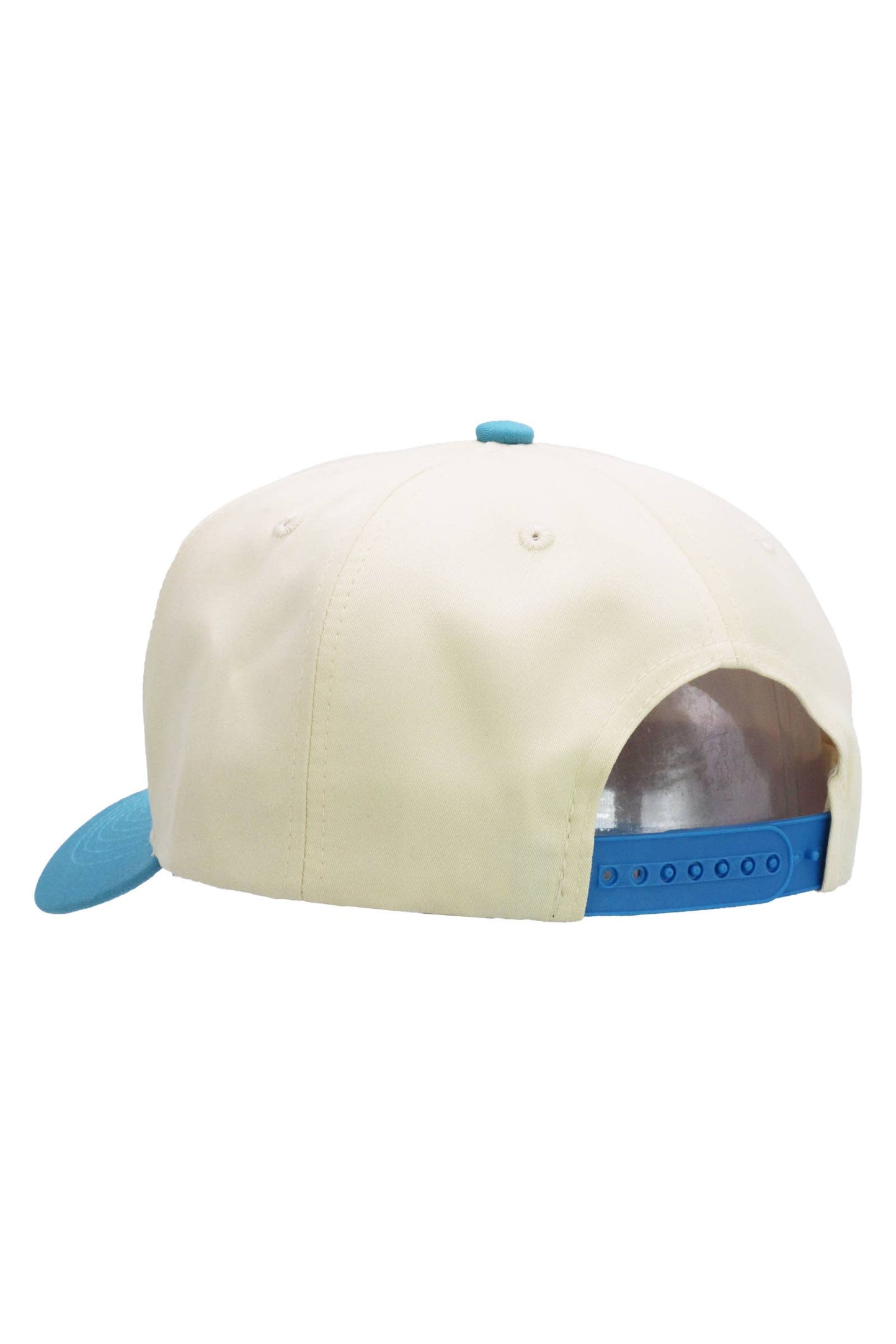 Two Tone Beige Upper Five Panel Baseball Cap