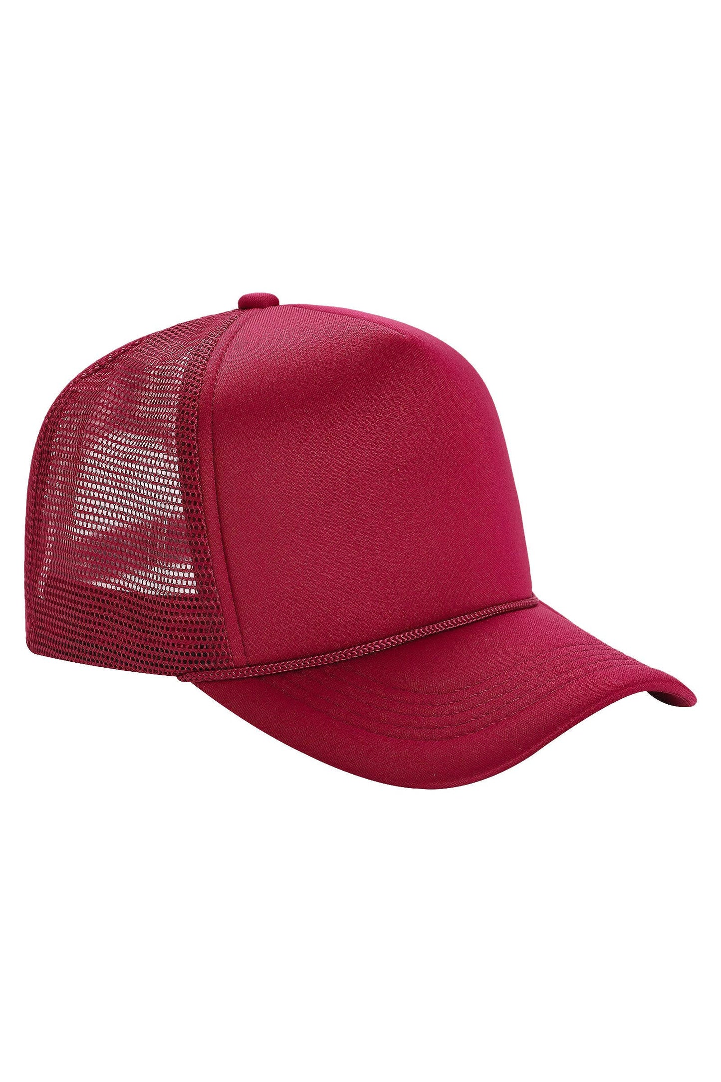 Solid Five Panel Foam Trucker Hat Blank