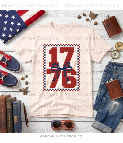Patriotic Bows & Crosses Graphic Tee