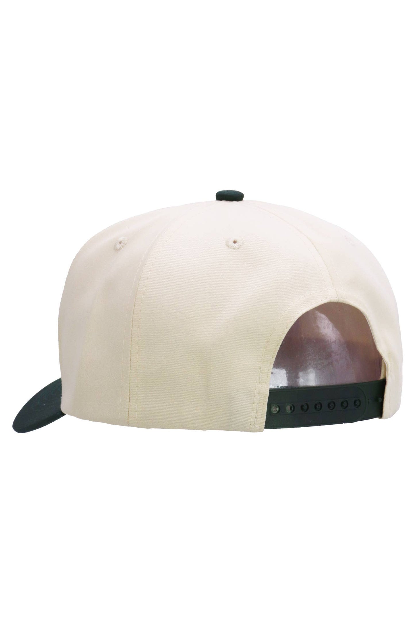 Two Tone Beige Upper Five Panel Baseball Cap