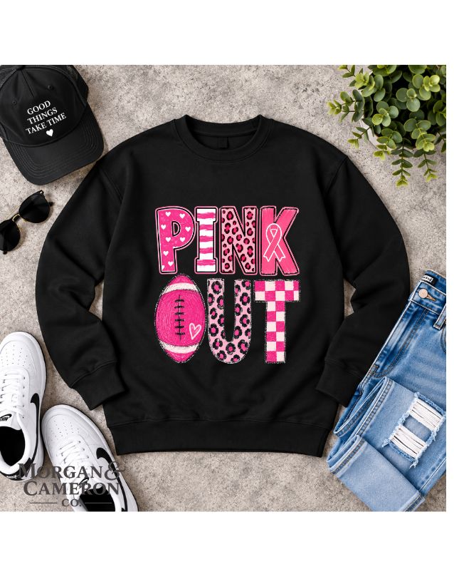 🎀 Pink Out Football Crewneck