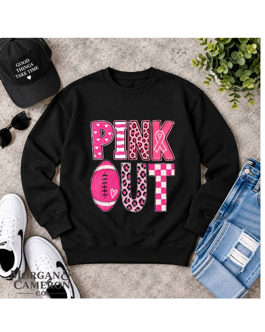 🎀 Pink Out Football Crewneck