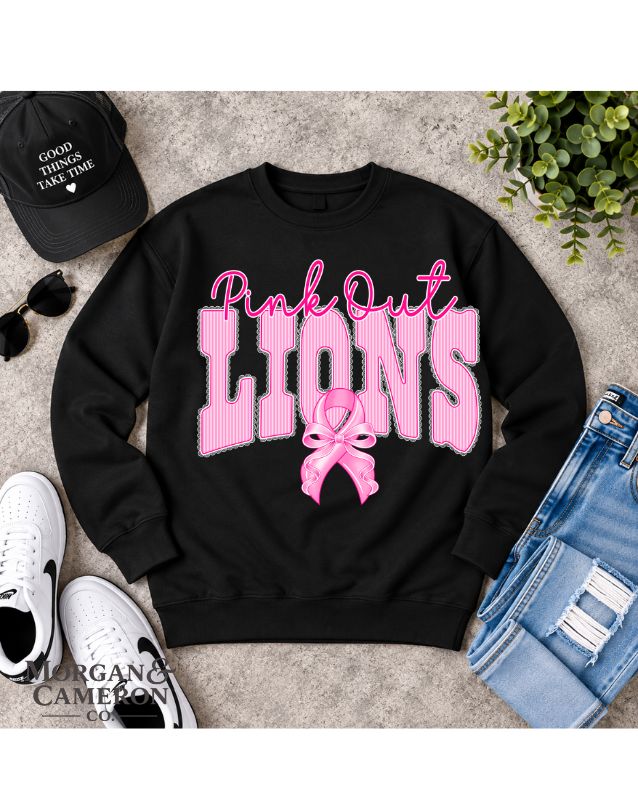 🎀 Pink Out Lions Crewneck