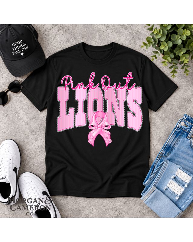 🎀 Pink Out Lions Tee