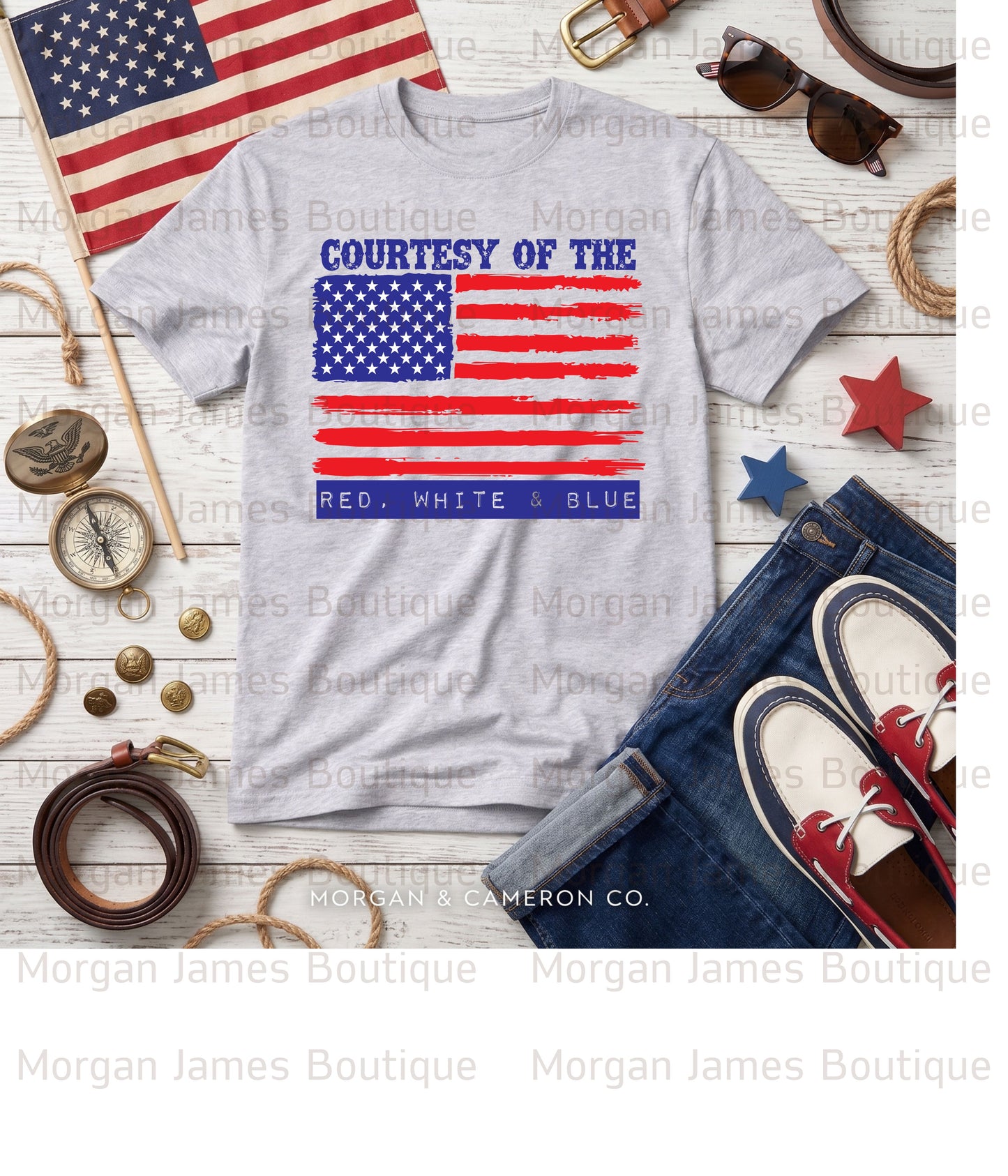 Courtesy of the Red, White & Blue Patriotic Tee