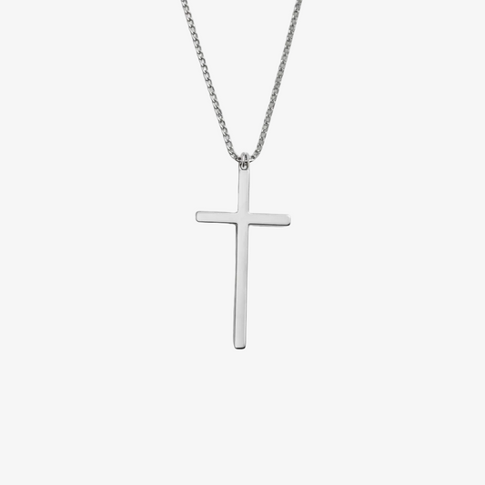 Essential Faith Cross Necklace – Silver