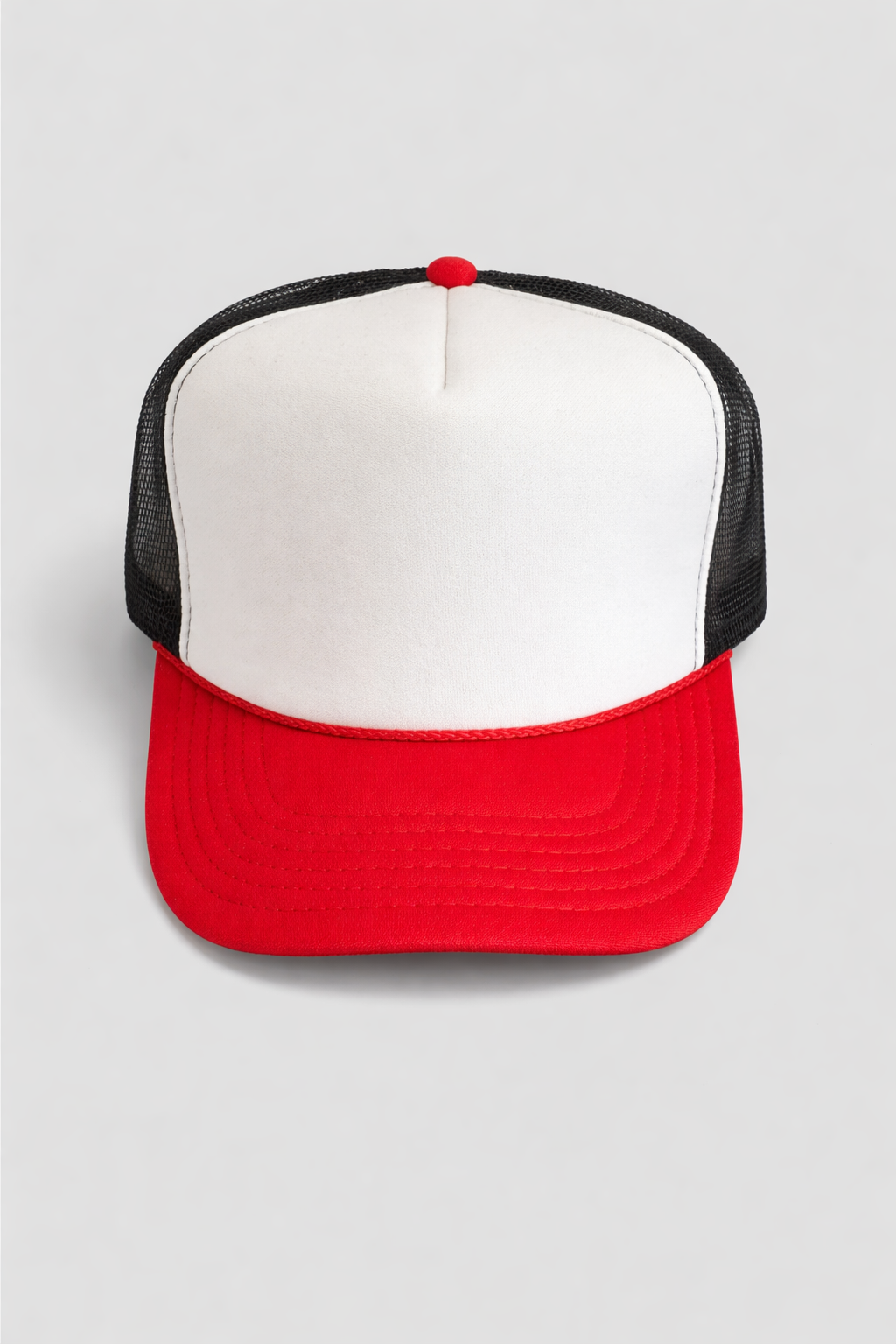 Solid Five Panel Foam Trucker Hat Blank