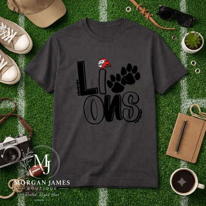 Lions Paw Print Tee | Kerman Lions Mascot Spirit Shirt