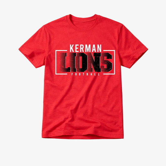 Kerman Lions Football Speed Frame Tee