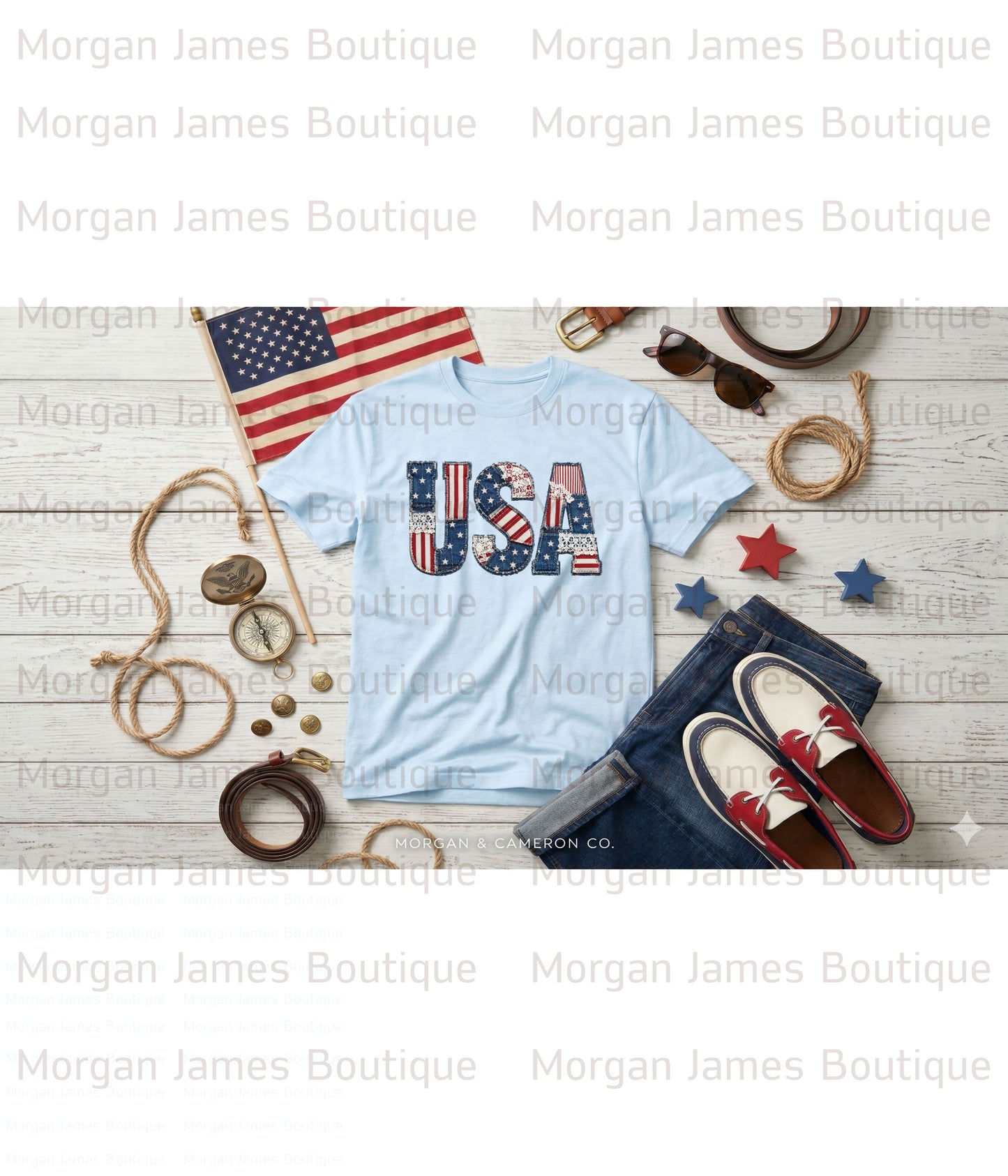 Patchwork Americana: A Unique Twist on a Classic T-Shirt