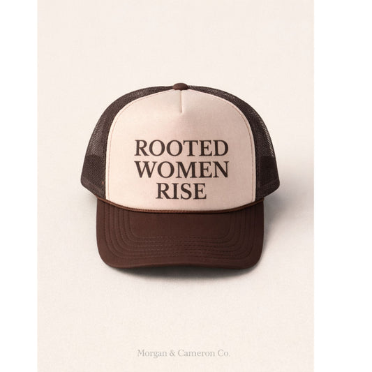 Rooted Women Rise Trucker Hat