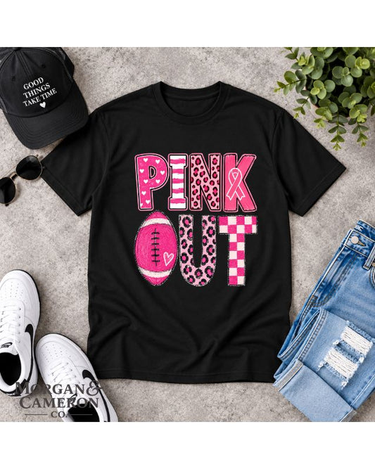 Pink Out Football Tee