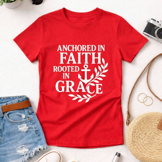 Anchored in Faith, Rooted in Grace Tee