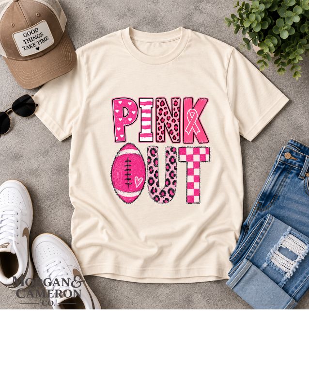 Pink Out Football Tee