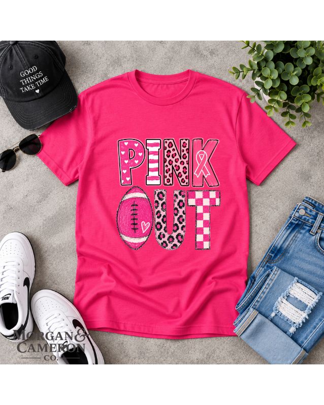 Pink Out Football Tee