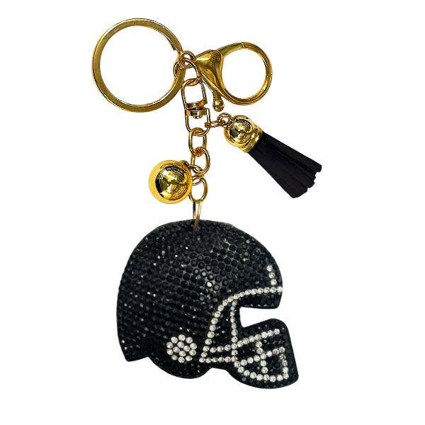 Helmet Crystal Bling Keychains