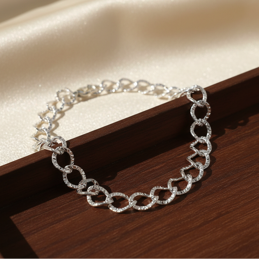 Silver plated bracelets with lobster clasps, 20cm