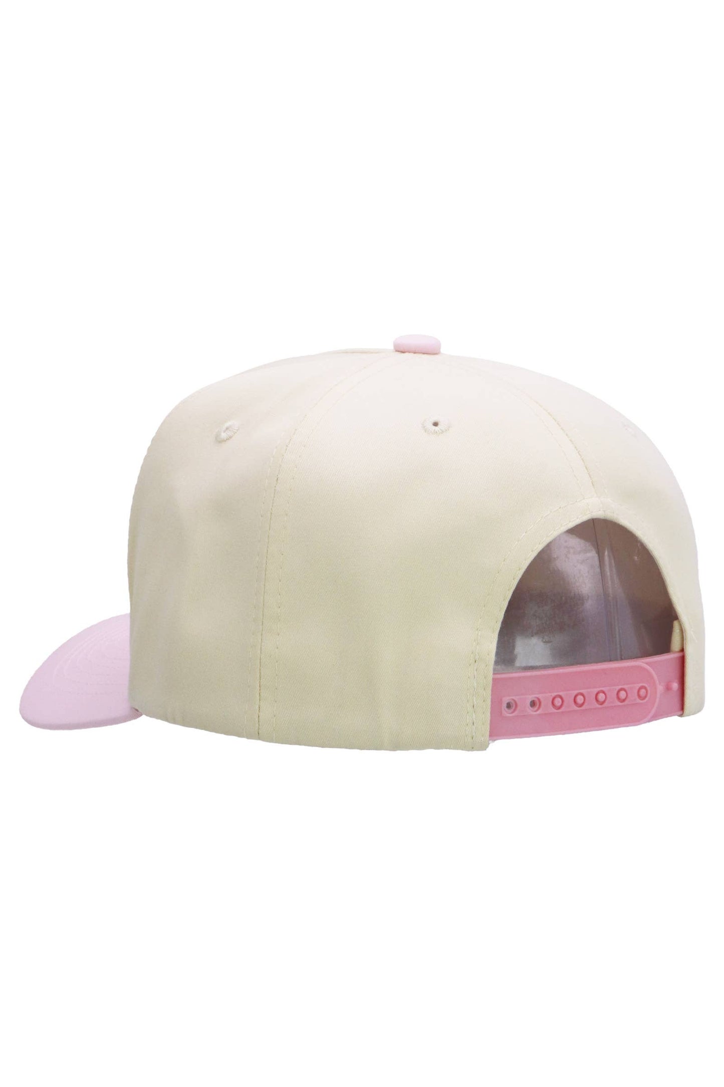 Two Tone Beige Upper Five Panel Baseball Cap