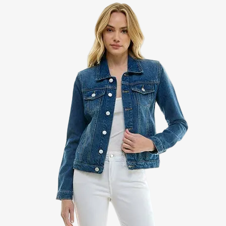 Lady Casual Cotton Denim Jean Jacket (Open Pack)