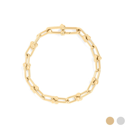 18K Gold PVD Stainless Steel Hardware Chain Bracelet