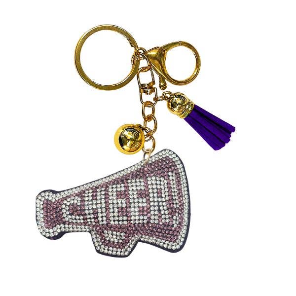 Cheer Crystal Bling Keychains